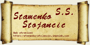 Stamenko Stojančić vizit kartica